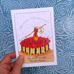 Geburtstagskarte „WunschGlück Fruchtfliege“ – liebevolle & lustige Glückwunschkarte