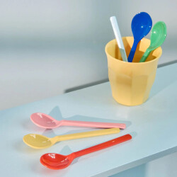 Bunte Teelöffel | 6-er Set Kleine Melamin Löffel | Rice