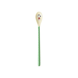 Rice Latte Löffel Snoopy Print - Lange Löffel aus Melamin | Rice x Peanuts Grün mit Blumen - Cooler Snoopy