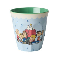 Snoopy mit Freunden | Melamin Becher Medium | Blau | Rice...