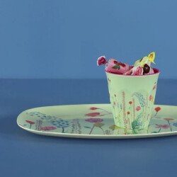 Summer Flowers | Melamin Becher Medium | Rice