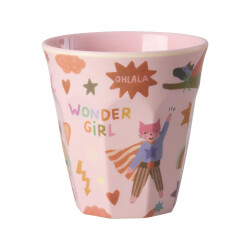 Hero Pink | Melamin Becher Medium | Rice - Kinderbecher...