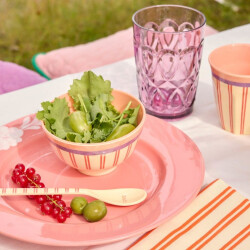 Stripey Love | Melamin Becher Medium | Rice