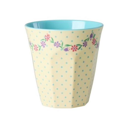 Dots & Flowers | Melamin Becher Mittelgroß | Punkte & Blumen | Rice