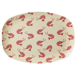 New Shrimp | Melamin Teller groß Oval | Rice