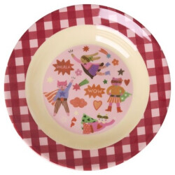 Hero Pink | Melamin-Kinderteller | Tief | Rice -...