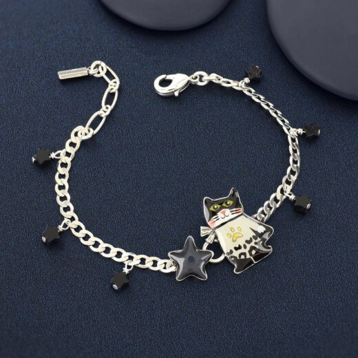 Taratata Super Miaou Armband - Super Katze mit Onyx