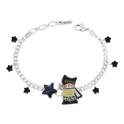 Taratata Super Miaou Armband - Super Katze mit Onyx
