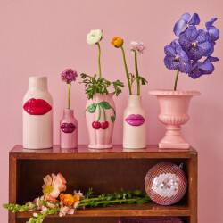 Kussmund Dunkelrot | Keramik Vase | Klein | Rice