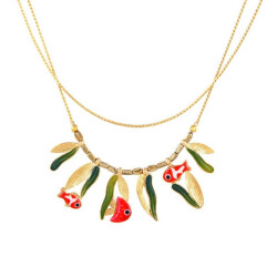 Taratata Bocal Collier - vergoldete Doppelkette mit...