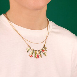 Taratata Bocal Collier - vergoldete Doppelkette mit Goldfischen