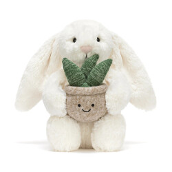Jellycat Cream Bunny with Plant - Kuschel-Hase mit Aloe Vera