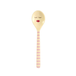 Teelöffel Rosa-Creme gestreift | Melamin Löffel...