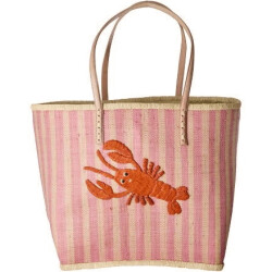 Rice Tasche Raffia Lobster - Große Tragetasche mit...