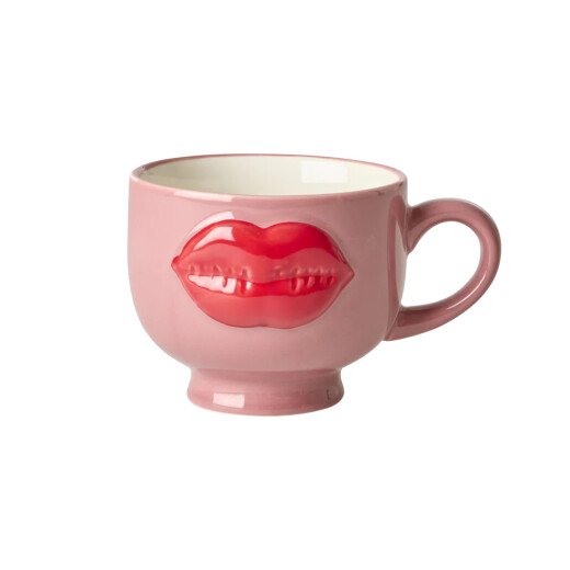 Kussmund Rot | Keramik Tasse | Mauve | Rice