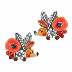 Taratata Mini Ohrstecker - kleine Igel Stecker in Rot