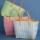 Rice Tasche aus Raffia - Mittelgroße Tragetasche in Blau-Weiß