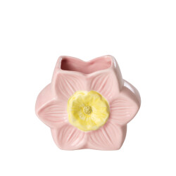 Rice Keramikvase Flower Design - Rosa Vase in Form einer...
