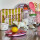 Rice Metall Tablett Merci - Emailletablett mit Stripe Delight Design