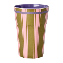 Stripe Delight | Melamin Becher Gross | Rice
