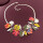 Taratata Bornéo Collier - große Damen Halskette Blumen handgemalt