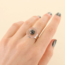 Taratata Ikat Ring Rose - Ring mit Rhodonit