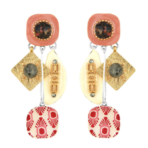 Taratata Ikat Ohrstecker - Lange Ohrringe mit Ethno-Chic-Note