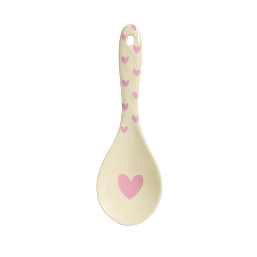 Favorite Hearts Pink | Melamin Salatlöffel | Rice