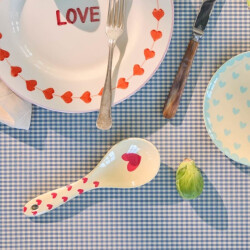 Favorite Hearts Rot | Melamin Salatlöffel | Rice