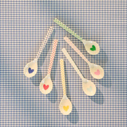 Favorite Hearts Mint | Melamin Teelöffel | Rice