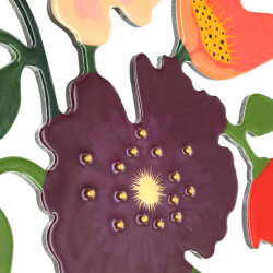 Taratata Wandschmuck Blumen in schwarzer Vase - Florales Wandobjekt