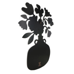 Taratata Wandschmuck Blumen in schwarzer Vase - Florales Wandobjekt