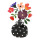 Taratata Wandschmuck Blumen in schwarzer Vase - Florales Wandobjekt
