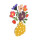 Taratata Wandschmuck Blumen mit gelber Vasen - Handgemalte Wanddeko