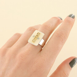 Taratata Ikat Ring Cremeweiß - eleganter Ring in...