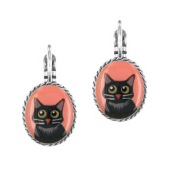 Taratata Chicorée Ohrhänger - Schwarze Katzen