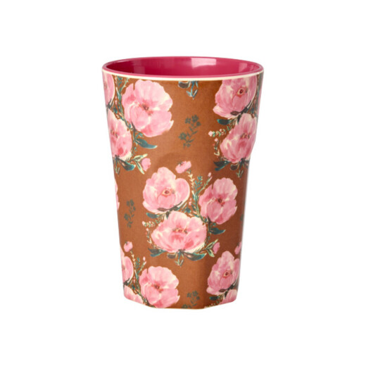 Floral Fiesta Rose | Melamin Becher Groß | Rice