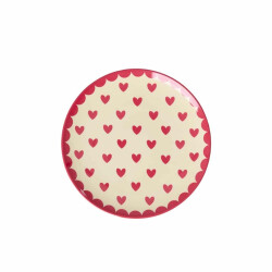 Favorite Hearts - Kuchenteller aus Melamin mit roten...
