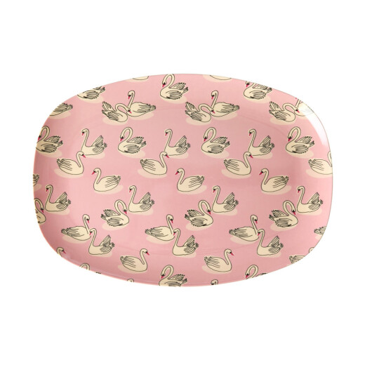 Swan in Paris | Melamin Teller Oval | Rice