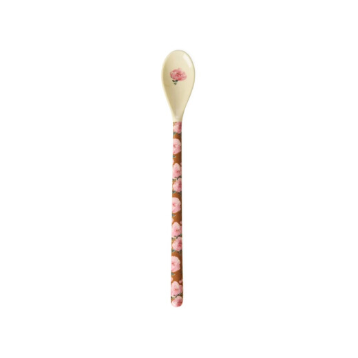 Floral Fiesta Rose | Latte Löffel mit Floralem Motiv  | Melamin Löffel Groß | Rice