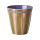 Stripe Delight | Melamin Becher Medium | Olivgrün-Rosa Gestreift | Rice - robster Melamin Becher mit charmanten Streifen Print