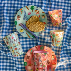 Kids in Paris | Hellblau | Melamin Becher Medium | Pariser Kindermotive  | Rice