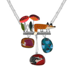 Taratata Fox Kette - Farbenfrohe Kette mit Fuchs und...