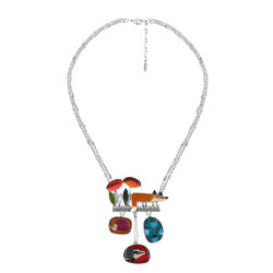 Taratata Fox Kette - Farbenfrohe Kette mit Fuchs und Waldwesen