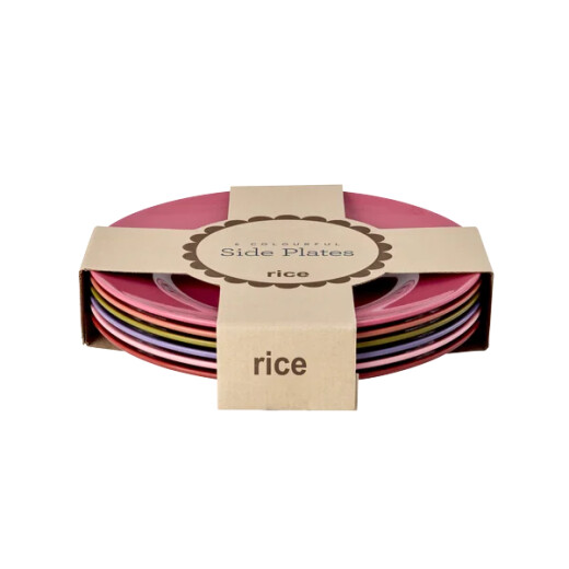 Paris Mon Amour | Flache Melamin Teller | 6-er Set | Rice – Bruchsicher & Leicht