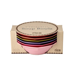 Rice Melamin Suppenteller 6-er Set  – Bruchsicher...