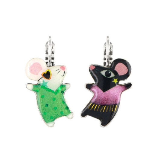 Disco Maus I | Ohrhänger | Grün-Schwarz | Taratata