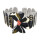 Dandy | Armband | Taratata - Florales Armband mit Blütenmotiv und Goldenen Blattmuster auf Schwarz Silberne Details