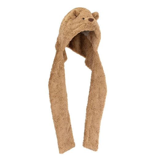 Jellycat Bartholomew Bear Bundlesnug - flauschiger Kapuzenschal im Teddybär Look